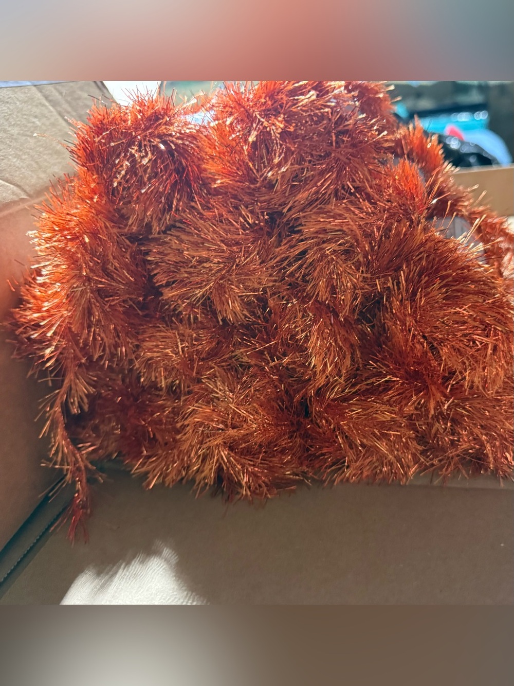Lion Brand Martha Stewart Crafts Glitter Eyelash Yarn Lot of 14 Orange Topaz - Picture 6 of 8